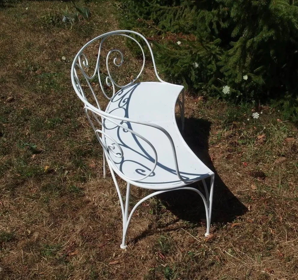 Banquette de jardin en fer forgé