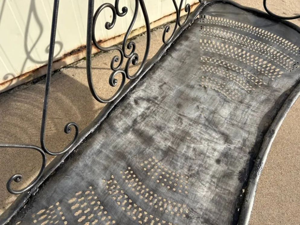 Banquette de jardin en fer forgé