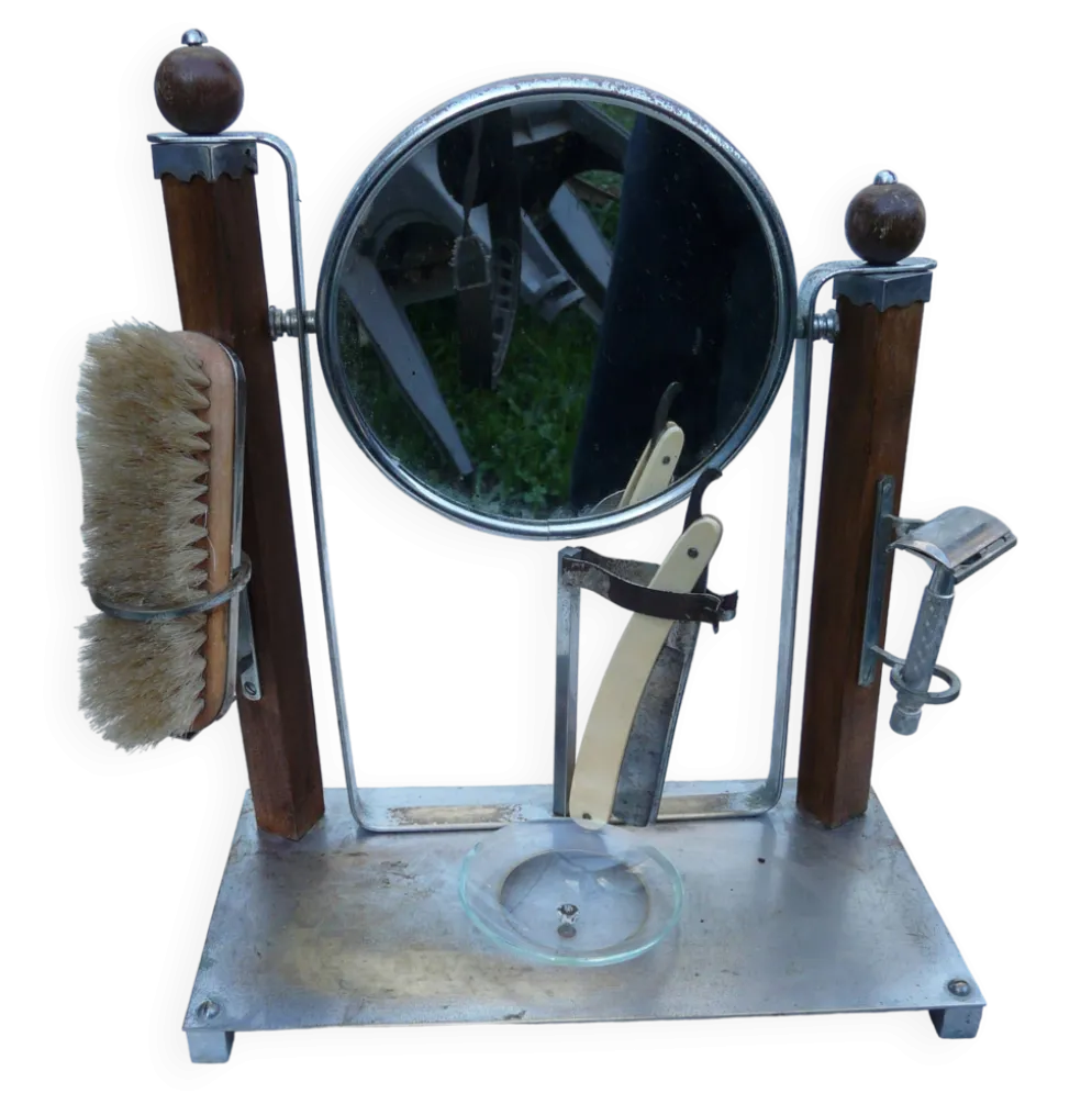 Barbière ensemble miroir de barbier et set de rasage
