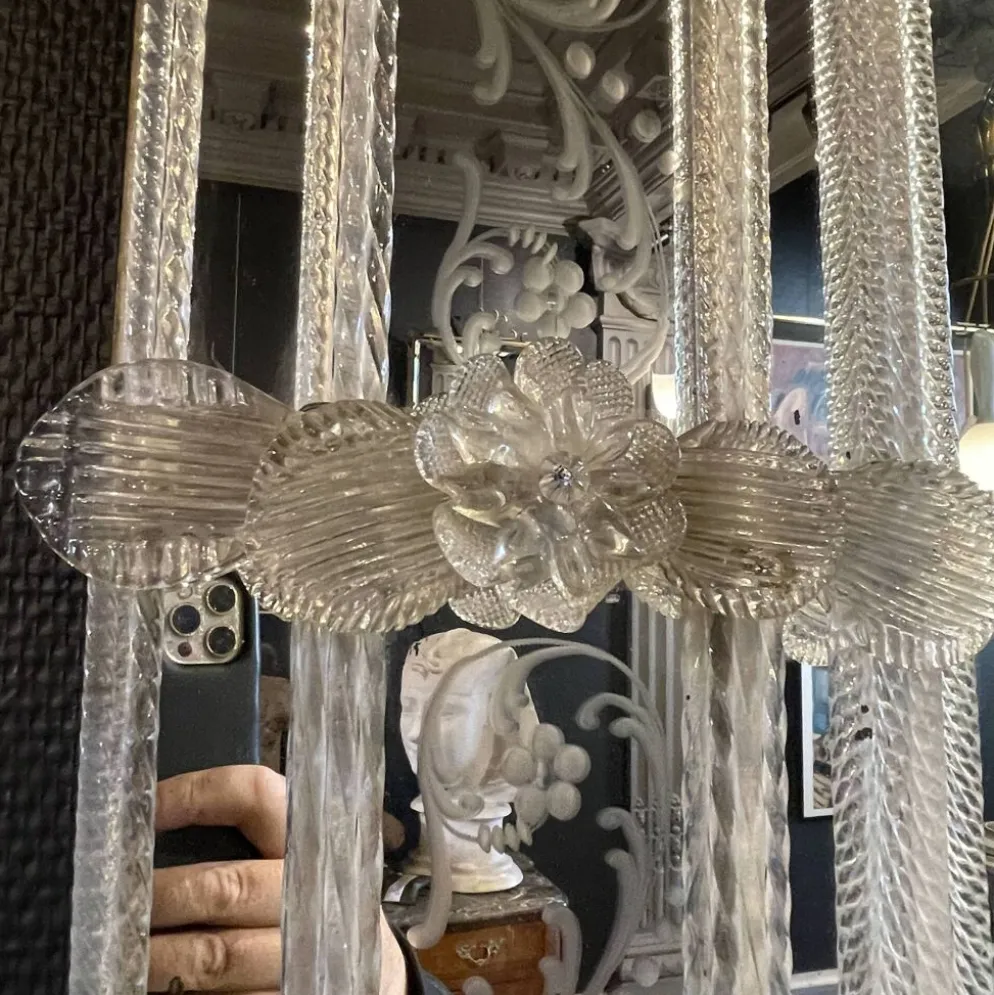 Barovier & Toso Murano, miroir à pare-closes gravées, début du XXᵉ siècle