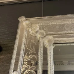 Barovier & Toso Murano, miroir à pare-closes gravées, début du XXᵉ siècle