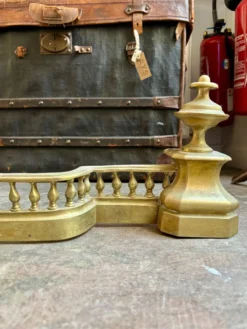 Barre de foyer de cheminée en bronze doré
