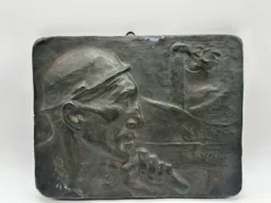 Bas-relief en plâtre "Le Mineur" de Constantin Meunier