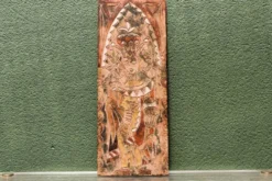 Bas relief en terre cuite, art brut, signé Christophe Jehan
