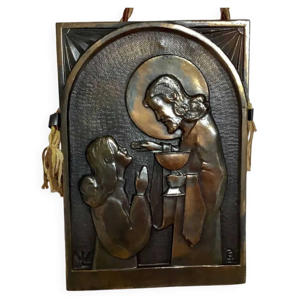 Bas relief la communion objet religieux