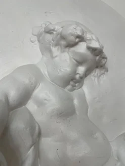 Bas relief sculpture plâtre mythologique « Faune »