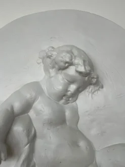 Bas relief sculpture plâtre mythologique « Faune »