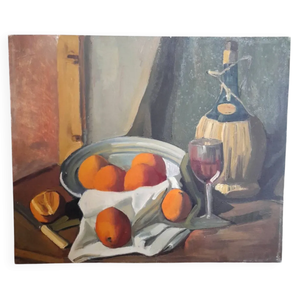 Beau tableau nature morte aux fruits