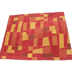 Beau tapis ou moquette géométrique du milieu du siècle, années 1950.