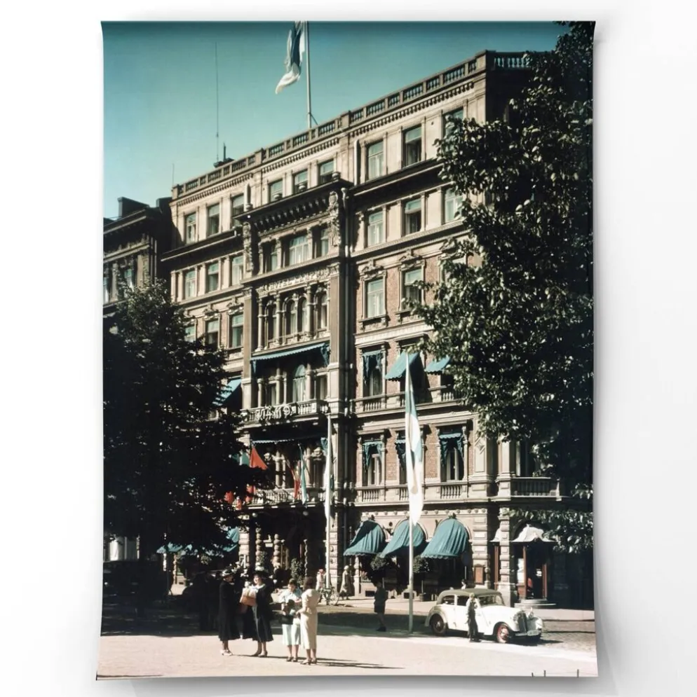 Beaux-arts Hôtel Kamp, Helsinki, 1930 avec bordure blanche, édition limitée, trouvaille rare en couleur d'origine