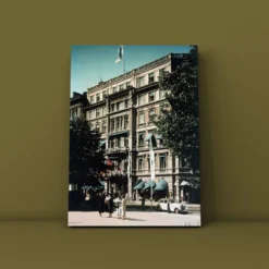 Beaux-arts Hôtel Kamp, Helsinki, 1930 avec bordure blanche, édition limitée, trouvaille rare en couleur d'origine