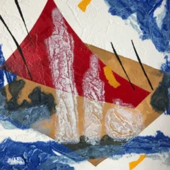 Bernard alligand (1953).ciel parfumé,2003.gravure carborundum+collage
