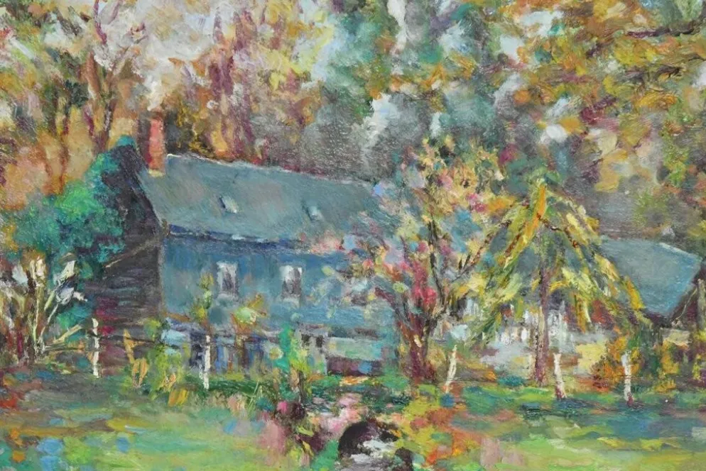 Bernard delettre (1937) huile sur toile paysage