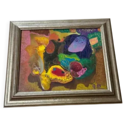 Bernard Ledain (1944–2024) – Peinture abstraite technique mixte sur to