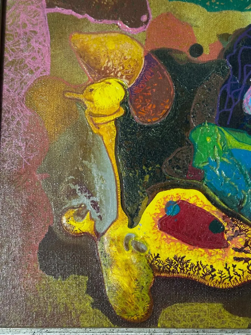 Bernard Ledain (1944–2024) – Peinture abstraite technique mixte sur to