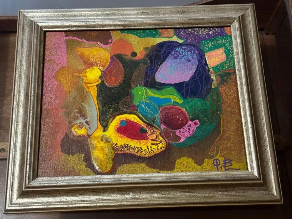 Bernard Ledain (1944–2024) – Peinture abstraite technique mixte sur to