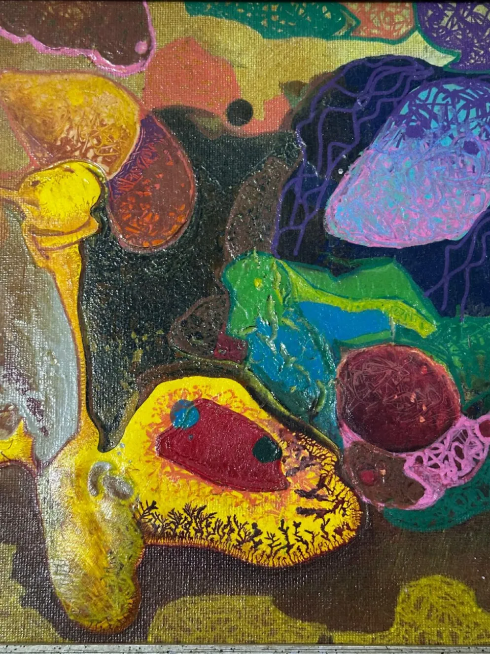 Bernard Ledain (1944–2024) – Peinture abstraite technique mixte sur to