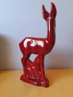 Biche Art Déco En Faïence St Clément