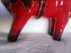 Bitossi - Aldo Londi - Cheval romain rouge - céramique émaillée