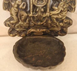 Bénitier en bronze d'époque fin XIXe