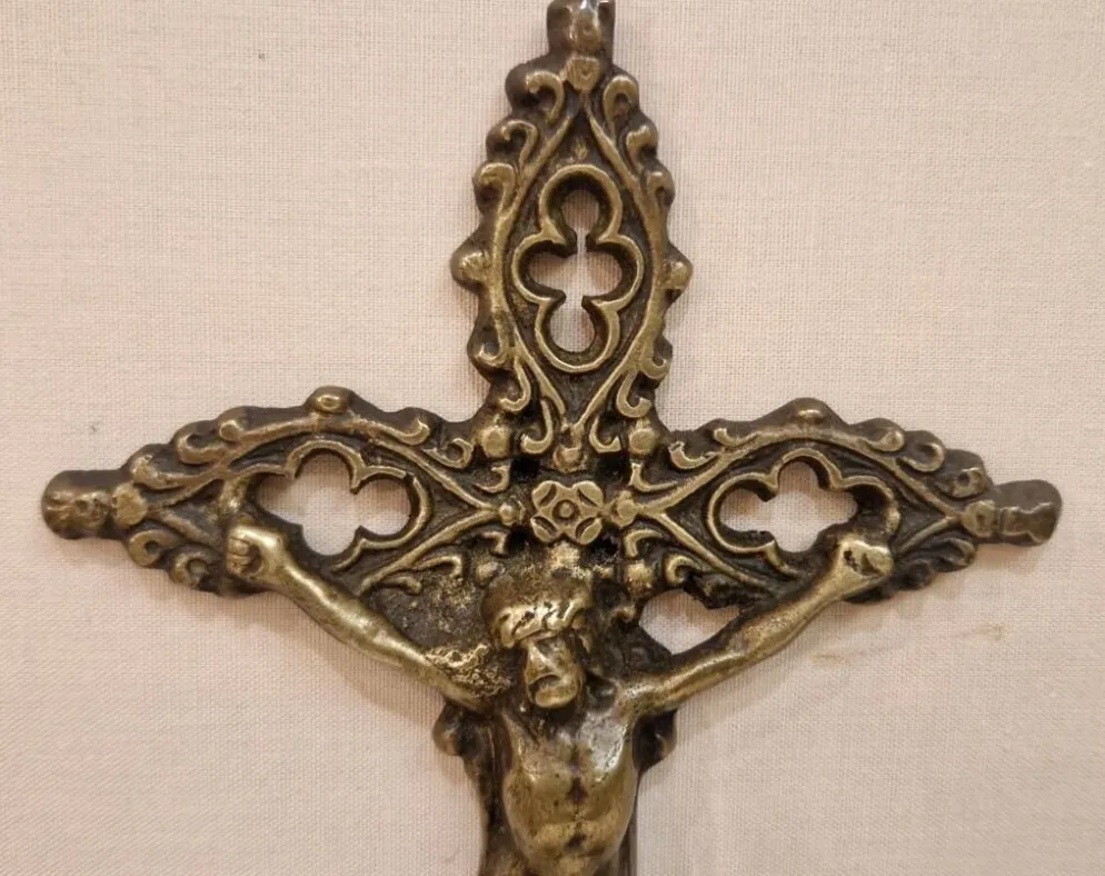 Bénitier en bronze d'époque fin XIXe
