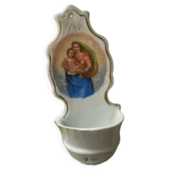 Bénitier en porcelaine de Paris XIX