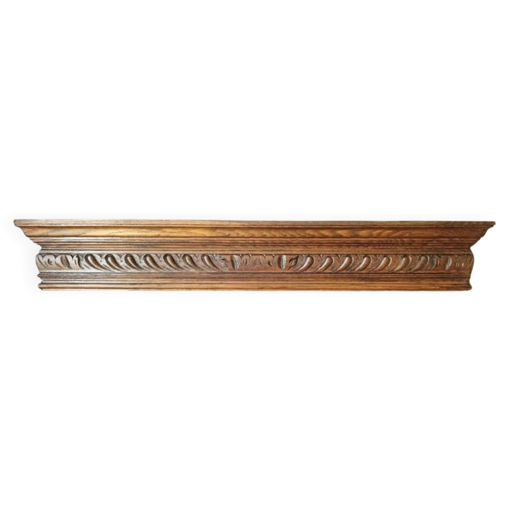 Boiserie fronton relief sculpté ornementation XIXe