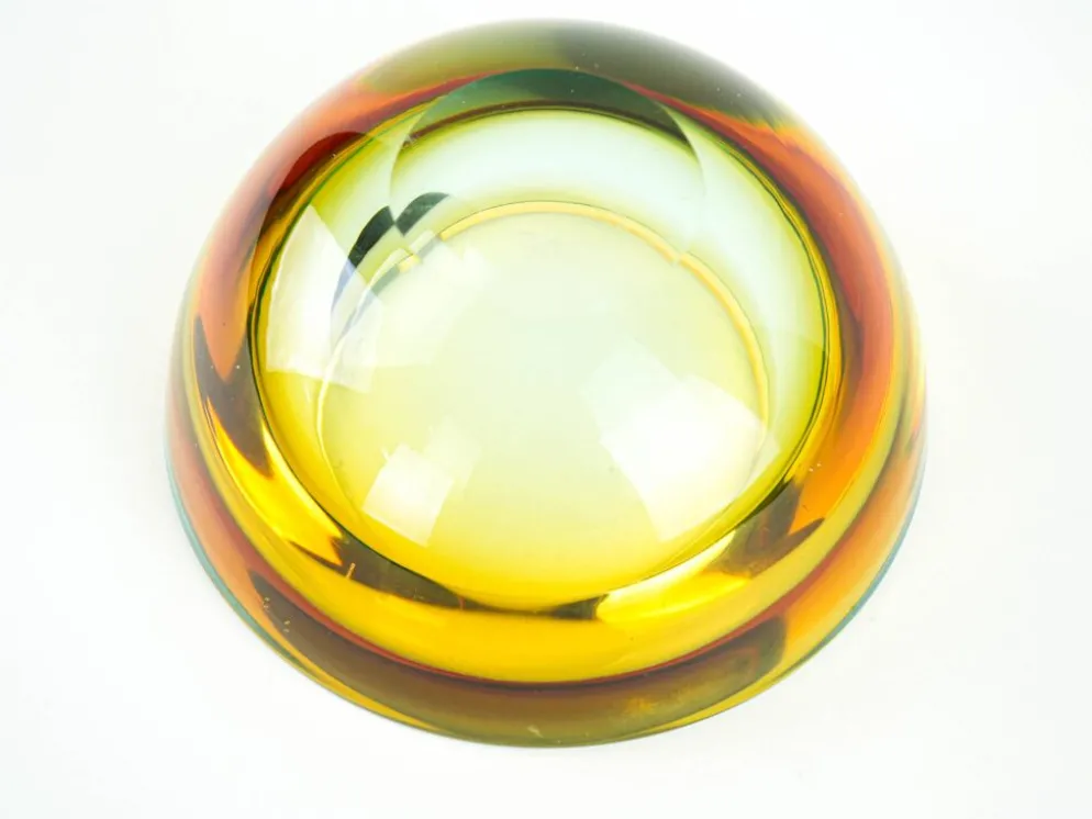 Bol en verre, verre de Murano, années 1970, fabriqué en Italie