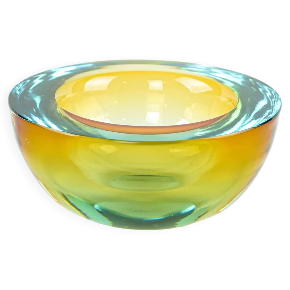 Bol en verre, verre de Murano, années 1970, fabriqué en Italie