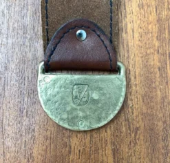 Bol ou cendrier en bronze et cuir avec accoudoirs, années 1960