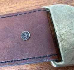 Bol ou cendrier en bronze et cuir avec accoudoirs, années 1960
