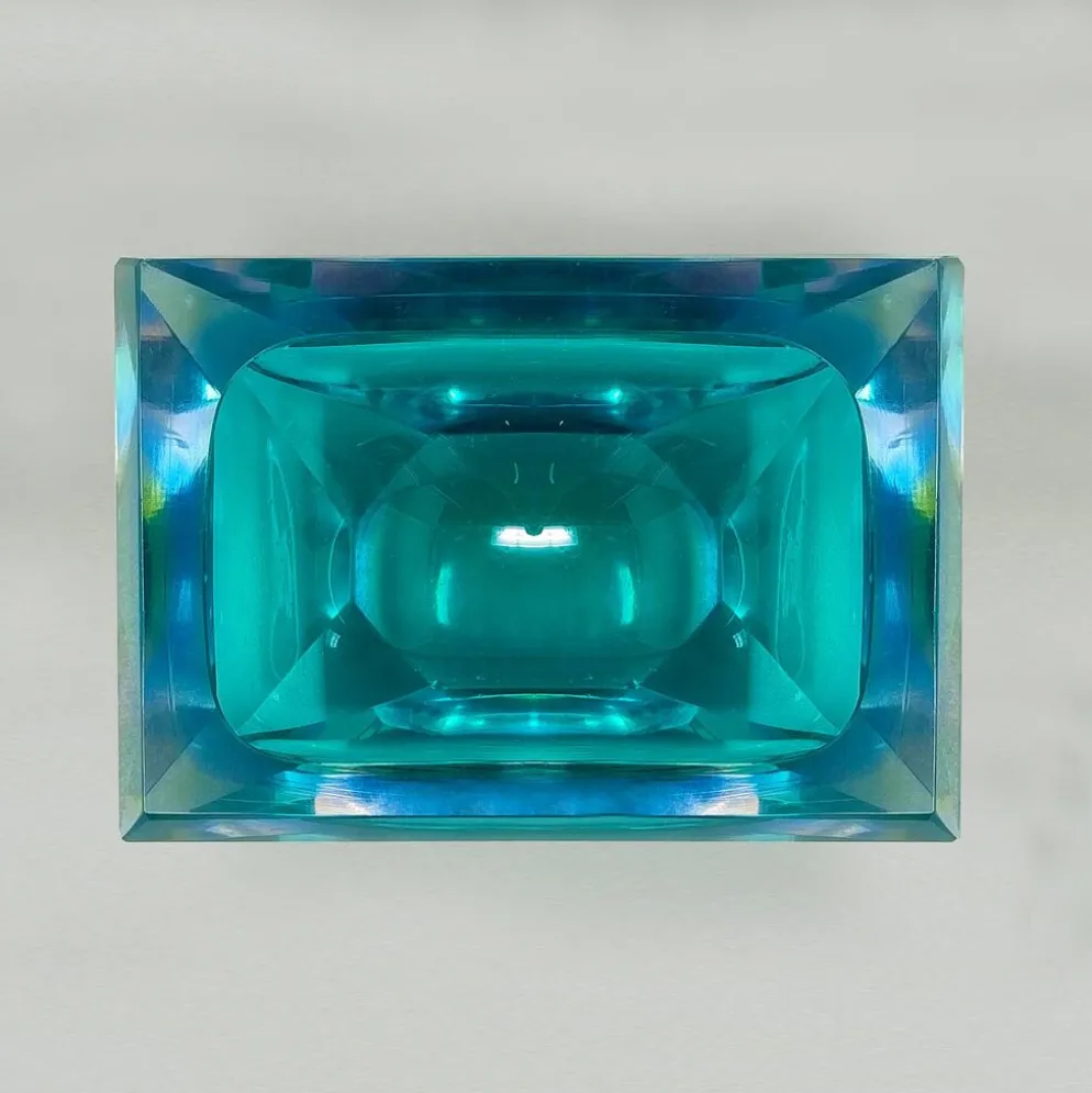Bol / vide-poches en verre Murano Sommerso de Flavio Poli pour Seguso des années 1960, style moderne du milieu du siècle.
