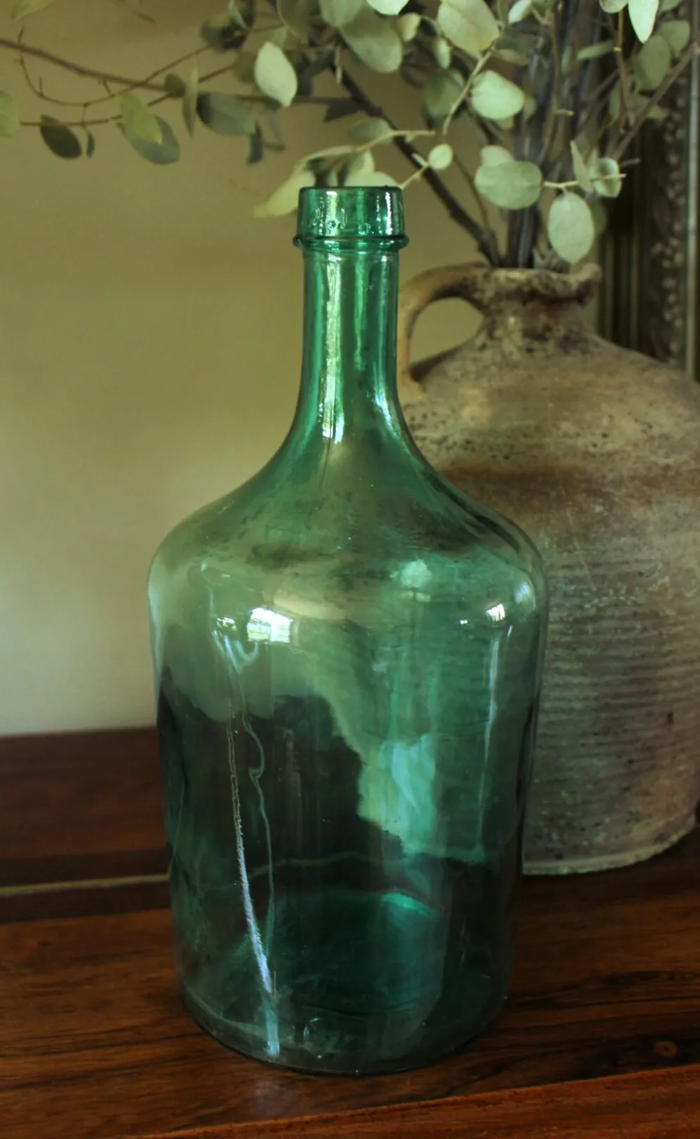 Bonbonne Dame Jeanne en verre vert 2 L Viresa
