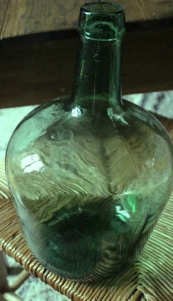Bonbonne dame jeanne Viresa verre vert