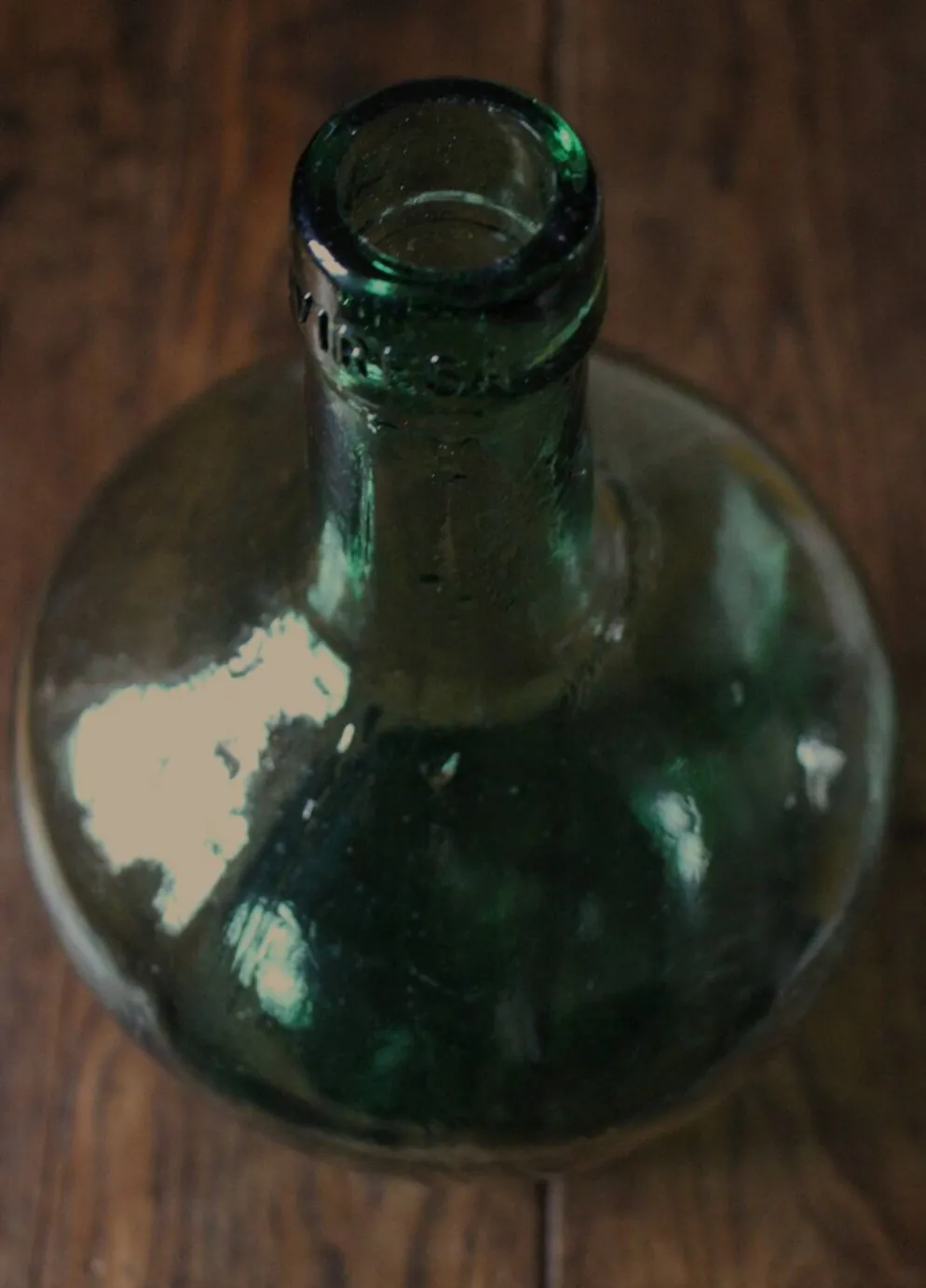 Bonbonne dame jeanne Viresa verre vert