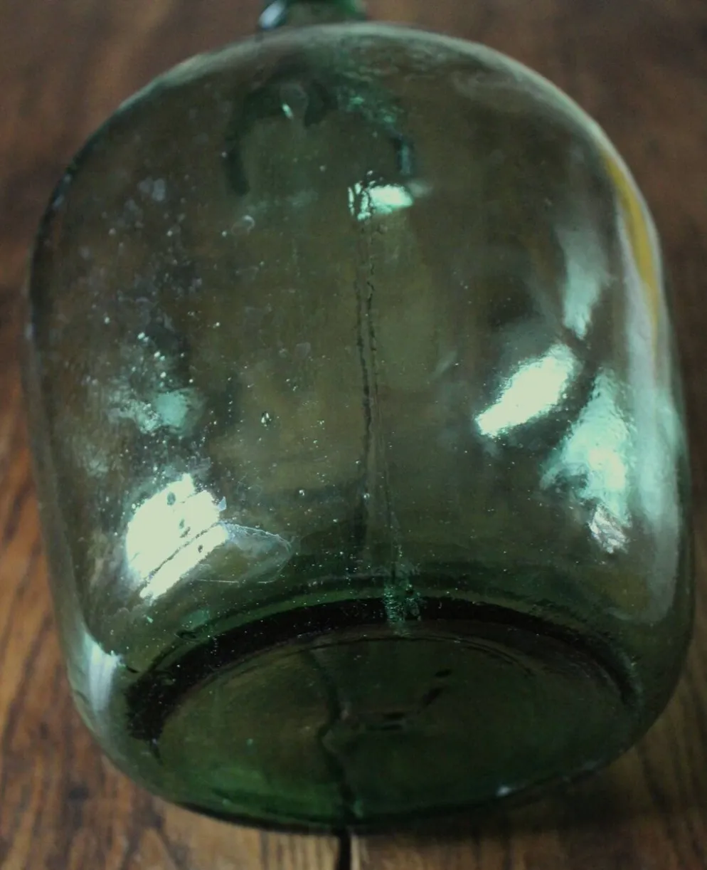 Bonbonne dame jeanne Viresa verre vert