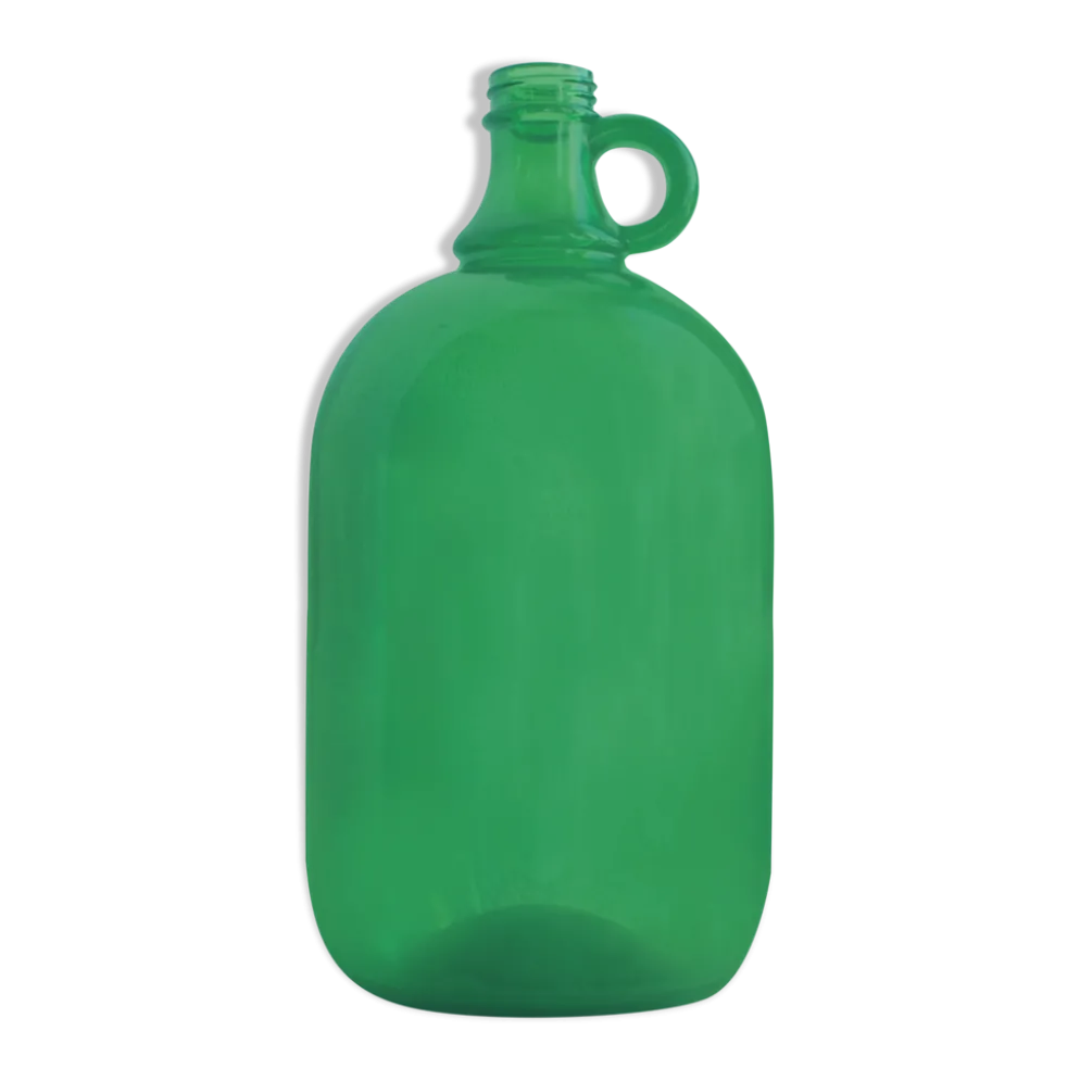 Bonbonne vintage en verre vert