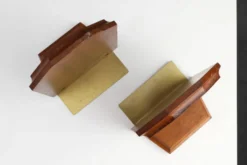 Bookends Art Déco français en bois et bronze, vers 1920