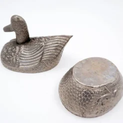 Boîte à bétel birmane en forme de canard, années 1950