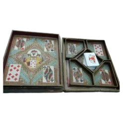 Boîte de jeu nain jaune atlas vintage 1920 avec pions