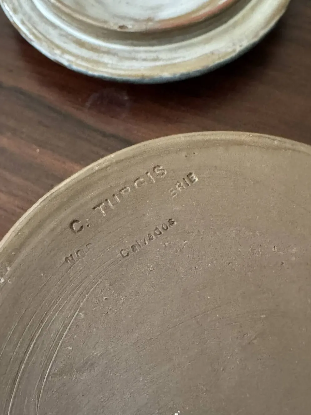 Boîte vide poche en céramique normande manufacture C.Turgi France