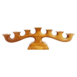 Bougeoir anthroposophique en bois sculpté