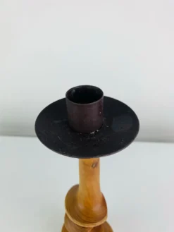 Bougeoir bois vintage