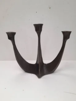 Bougeoir brutaliste en bronze Horst Dalbeck
