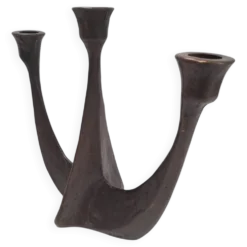 Bougeoir brutaliste en bronze Horst Dalbeck
