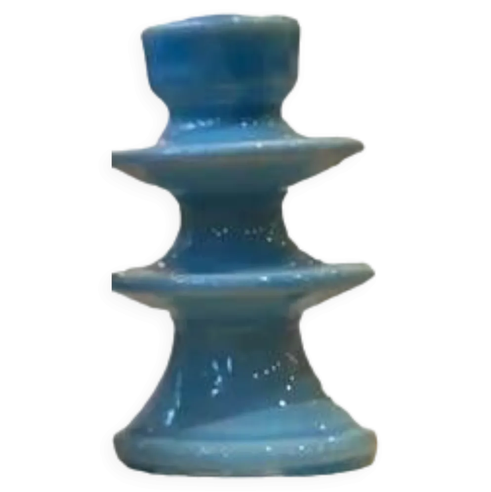 Bougeoir chandelier bleu ciel baby blue