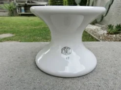 Bougeoir diabolo XXL en céramique blanche
