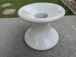 Bougeoir diabolo XXL en céramique blanche