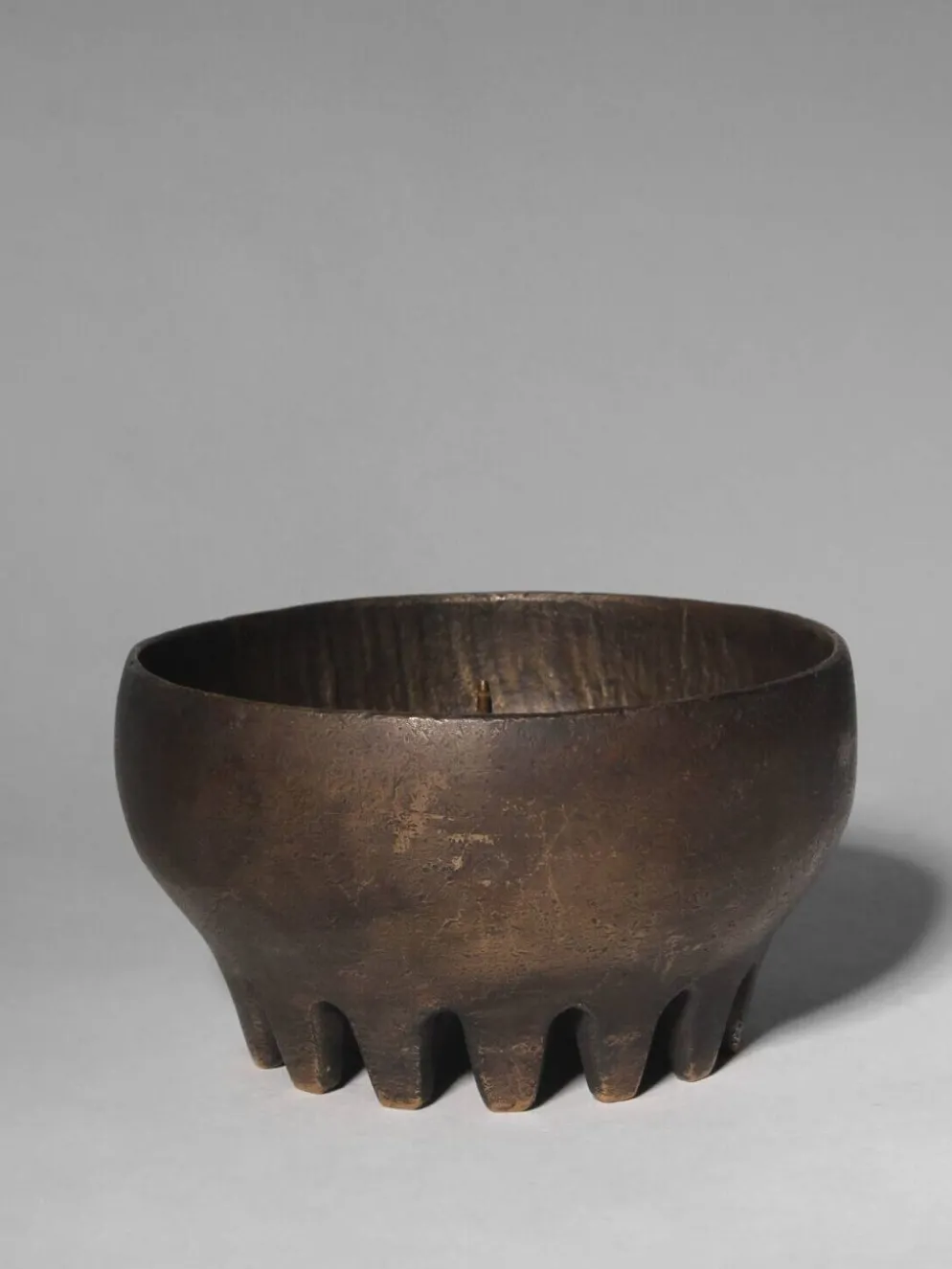 Bougeoir en bronze coulé brutaliste, années 1970, Allemagne