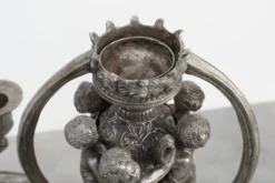 Bougeoir en étain Art Nouveau par Achille Gamba, Italie vers 1900